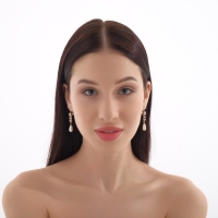 Серьги с жемчугом &laquo;Колосок&raquo; капля, цвет МИКС