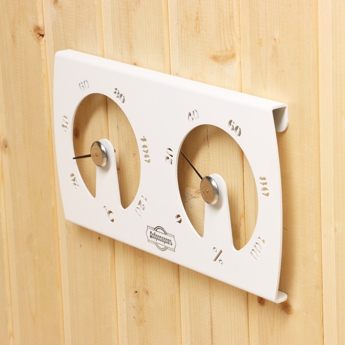 Термометр-гигрометр, 29,5х15х3,5 см, белый V-T010