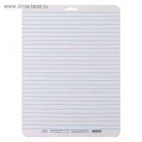 Доска маркерная A4 (33 х 24 см) Calligrata, двусторонняя: клетка/линейка, красная