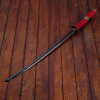 Сувенирное оружие &laquo;Катана&raquo;, малиновые, в  полоску  ножны, вставка с обвязкой, 100см