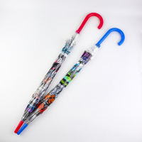 Зонт - трость полуавтоматический &laquo;Бабочки&raquo;, 8 спиц, R = 43/60 см, D = 120 см, рисунок МИКС