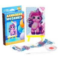 Алмазная мозаика с частичным заполнением на подставке для детей &laquo;Единорожка&raquo;, 10 х 15 см