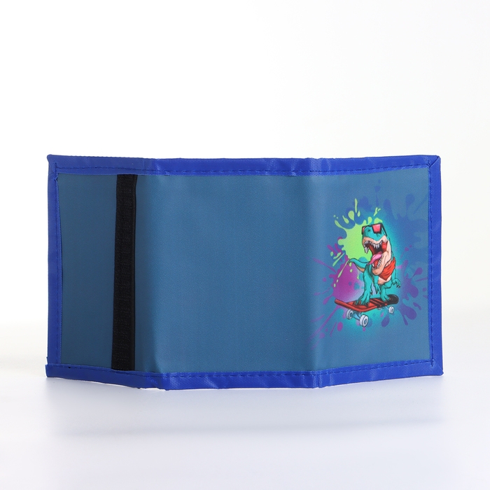 Кошелёк детский на липучке &laquo;Выбражулька&raquo;, цвет синий