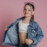 Бусы детские &laquo;Выбражулька&raquo; бусинки и цветочки, цветные, 38 см с удлинителем