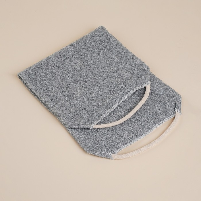 Мочалка - лента массажная SL Home &laquo;Ортика&raquo;, хлопок, 48&times;21 см, цвет серый