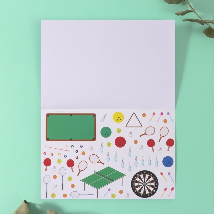 Наклейки в книжке "Спортик" + 3 фона 20,7х14,2 см