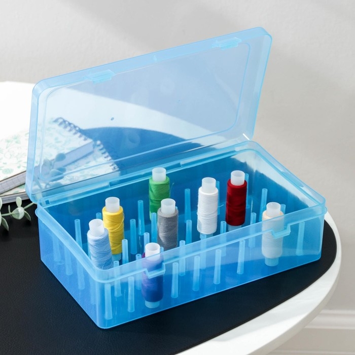 Органайзер для хранения ниток, 42 отделения, 23,5&times;13,5&times;6,5 см, цвет МИКС