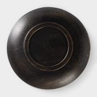 Блюдо для фруктов Доляна &laquo;Роза&raquo;, 29,5&times;3,5 см, цвет золотой с зелёным