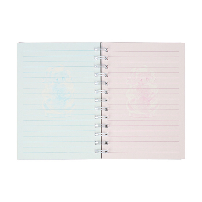 Записная книжка подарочная на гребне 80л,линия, цветной блок,облож.ПВХ 3D Аниме(17,7х13,7см)   10539