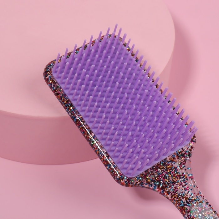 Расчёска массажная, широкая, 5,5 &times; 17,5 см, цвет МИКС