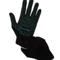 Перчатки, хб, вязка 7 класс, 6 нитей, размер 10, с ПВХ точками, чёрные, Greengo