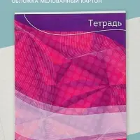 Тетрадь 48 листов в линейку Calligrata &laquo;Графика-2&raquo;, обложка мелованный картон, блок №2, белизна 75% (серые листы), МИКС