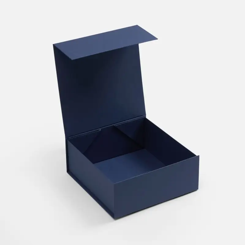 Коробка складная Quadra Fold, темно-синяя