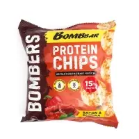 Чипсы "BOMBBAR" цельнозерновые протеиновые со вкусом "Бекон с паприкой" 50 г