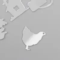 Декор для творчества пластик зеркальный "Огород" набор 6 шт