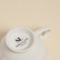 Чайная пара SL Home &laquo;Аманде&raquo;, чашка 220 мл, блюдце 17&times;17&times;2 см, фарфор, белая