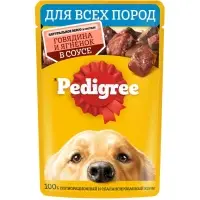 Влажный корм Pedigree для собак, говядина/ягненок в соусе, пауч, 85 г