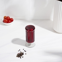 Солонка стеклянная &laquo;Стиль&raquo;, 150 мл, 5,5&times;8 см, цвет красный