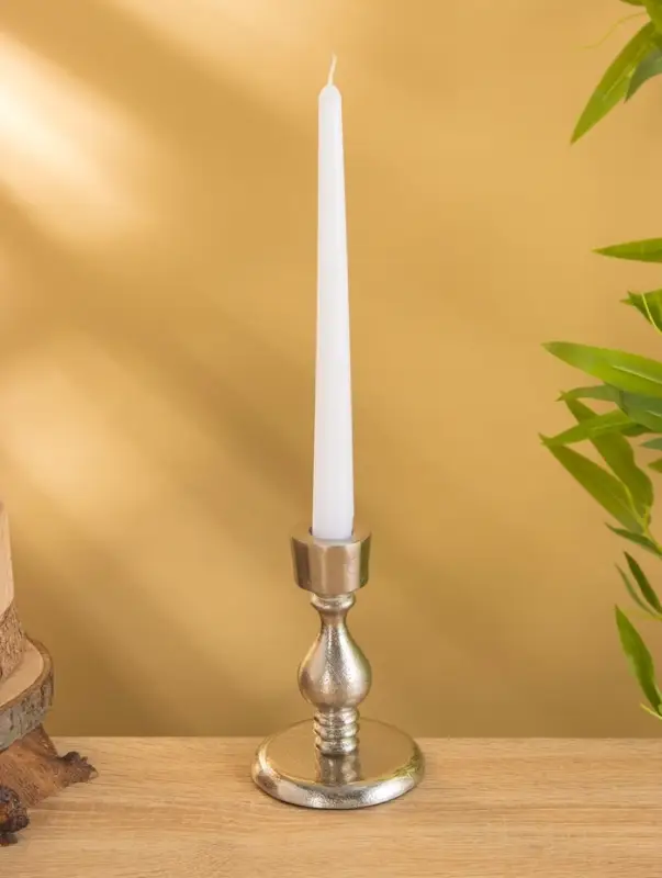 Подсвечник "Ферзь" алюминий 13 см, цв. серебро