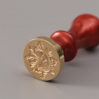 Печать для сургуча с пластиковой ручкой "Буква C на вензеле" 2,5х2,5х6,3 см