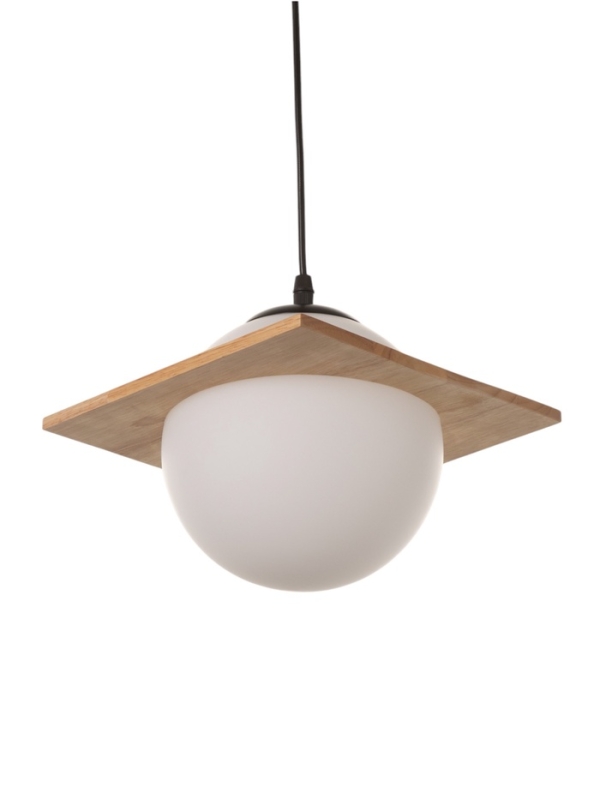 Светильник BayerLux ЭКО "Лакки" 1х40Вт Е27 черный/коричневый 23х23х100см