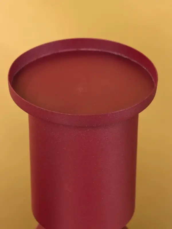 Подсвечник на 1 свечу текстурный "Баклажановый" 10,5х10,5х19 см