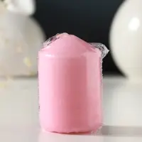 Свеча-цилиндр 4х6 см, 70 гр, розовый