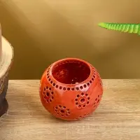 Аромалампа &laquo;Шар&raquo;, 9&times;9&times;7 см, керамика, красная
