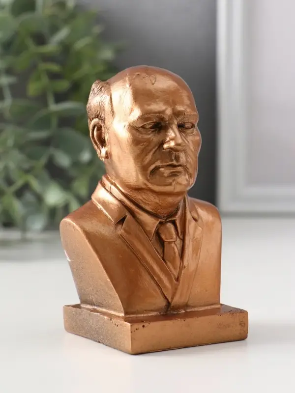Бюст &laquo;Горбачёв&raquo;, 10.5&times;6.5&times;5 см, бронза