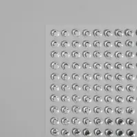 Стразы самоклеящиеся, d = 5 мм, 160 шт на листе на листе, цвет серебряный