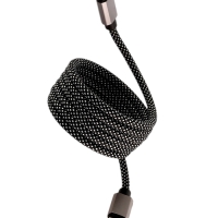 Кабель Type-C - Type-C, магнитный, 3 А, 60 W, серый