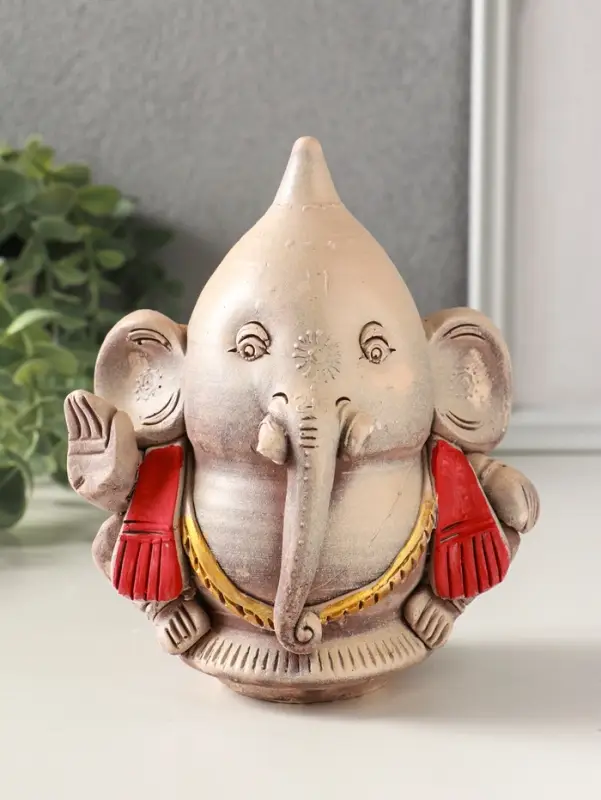 Фигурка гипс &laquo;Ганеш&raquo;, 14&times;13&times;9 см, эффект состаривания, слоновая кость