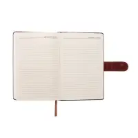 Ежедневник недатированный формат А5, с хлястиком, 112л, линия, пвх, Классика Коричневый