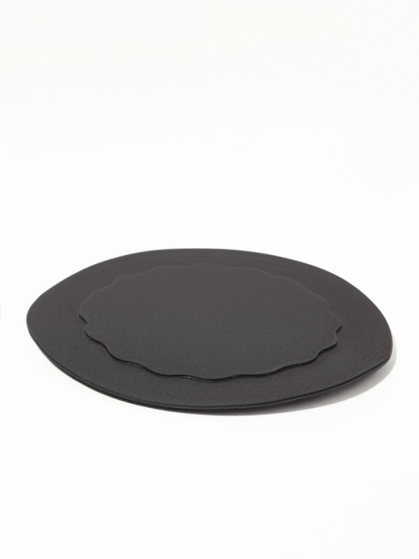 Варежка для пилинга, с держателем, d = 12 см, цвет чёрный