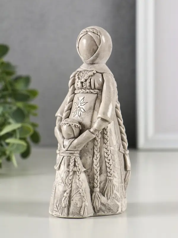 Фигура гипс "Берегиня Ведучка" 13х6 см, под камень