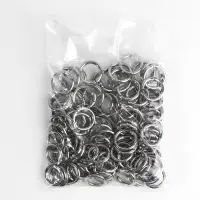 Кольцо-карабин, d=20/28 мм, толщина - 4 мм, цвет серебряный