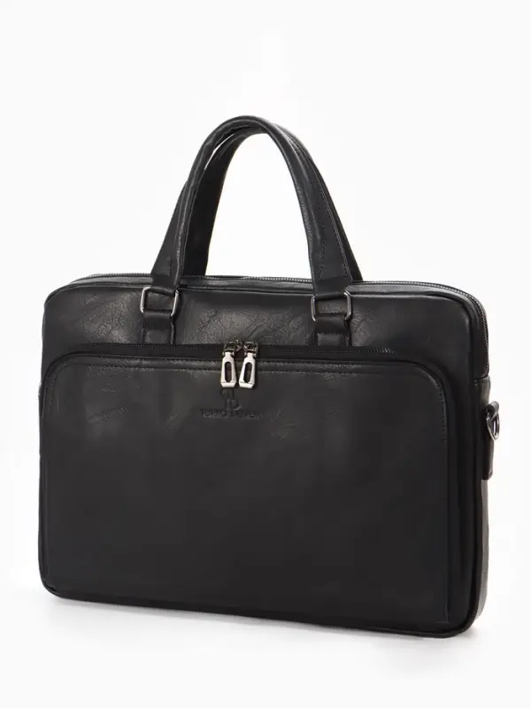 Сумка деловая, 38*8*29см, отд на молнии, 2 н/кармана, длин регил. ремень, ручка, черный