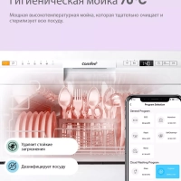Компактная настольная посудомоечная машина CDWC551Wi, Wi-Fi