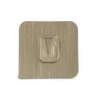 Комплект настенных держателей ТУНДРА с клейкой поверхностью, 60&times;60&times;10 мм, цвет никель