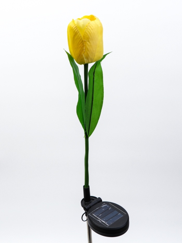 Штекер с подсветкой "Тюльпан" желтый, 8х70см