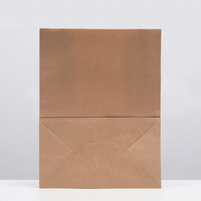 Пакет крафт бумажный фасовочный, прямоугольное дно 26&times;15&times;34 см