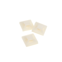 Площадка под хомут-стяжку ТУНДРА, 20х20 мм, цвет белый, 100 шт