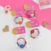 Браслет детский &laquo;Выбражулька&raquo; цветы с бусинами, цвет МИКС