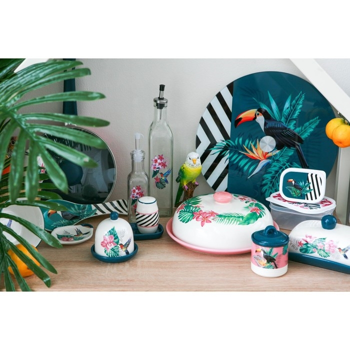 Блинница Доляна &laquo;Тропики&raquo;, d=23 см, цвет белый