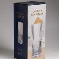 Ваза стекло настольная "Вигдис" 29,5х12 см, прозрачный