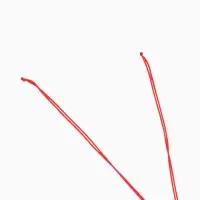 Браслет на ногу (анклет), длина 18 см, цв. белый, красный