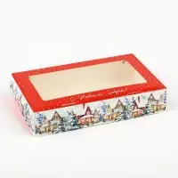 Коробка складная &laquo;Снежный городок&raquo;, 20 х 12 х 4 см