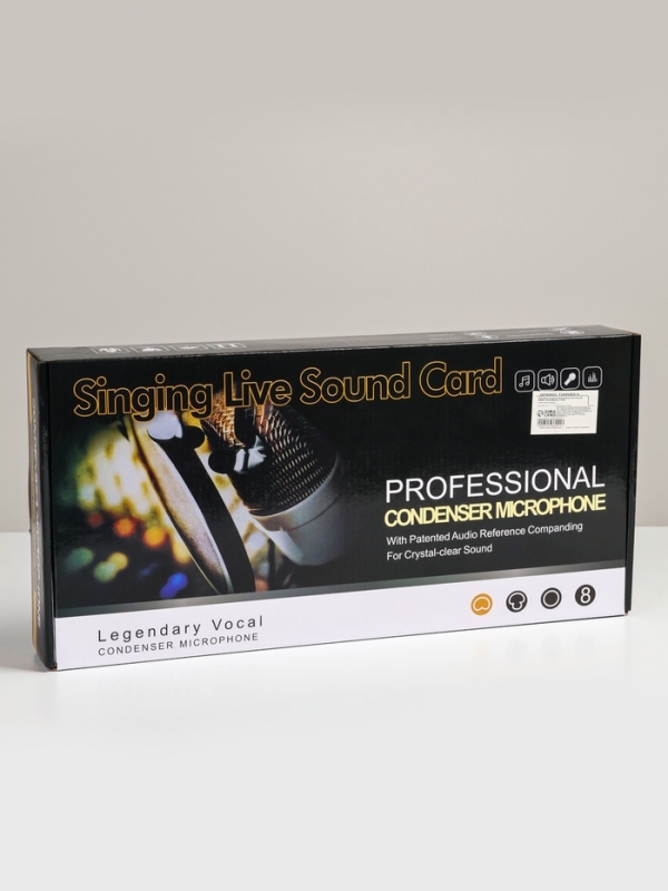 Микрофон конденсаторный Music Life черный: кабель, ветрозащита, стойка