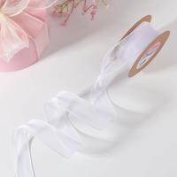 Лента капроновая &laquo;Волна&raquo;, с блеском, 40 мм, 10 &plusmn; 1 м, цвет белый №29