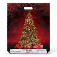 Пакет "Елочное сияние", полиэтиленовый с вырубной ручкой, 45 х 38 см.